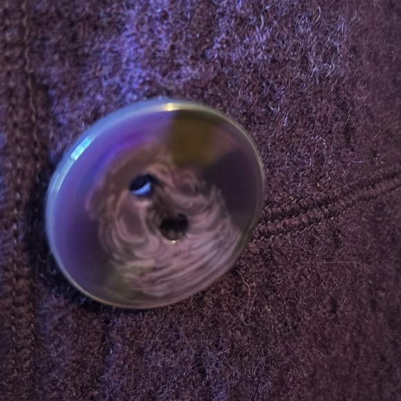 Sandro Sportswear Size 2 Plum Cropped 100% Wool Jacket - Picture 5 of 7